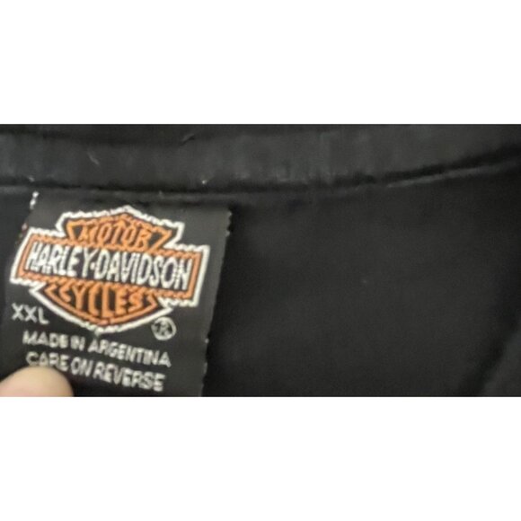 Harley-Davidson Motorcycles Buenos Aires Argentina 2XL XXL Men's Black & Blue Lo - Picture 3 of 7